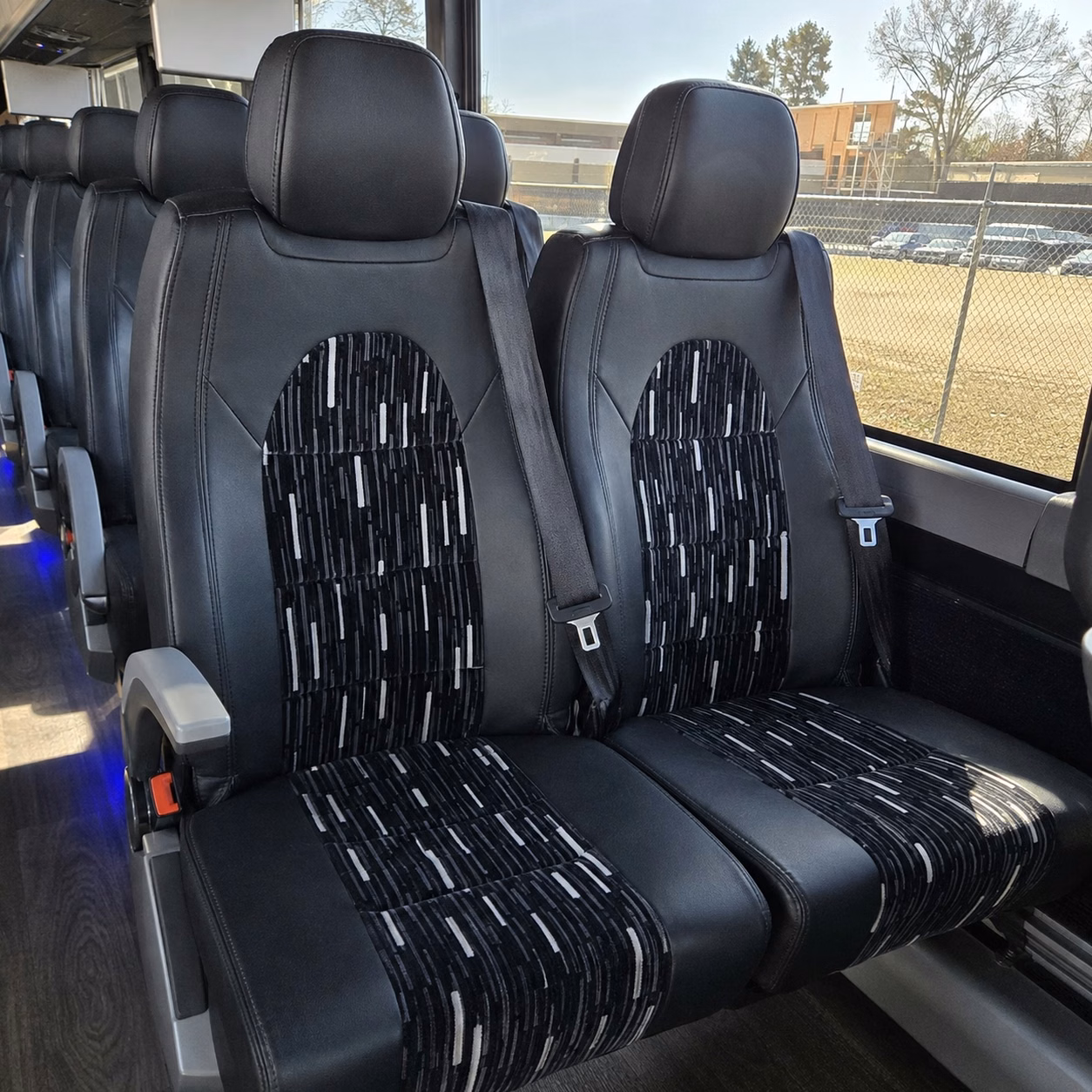 56 passenger charter bus interior